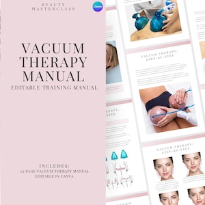 Vacuum Therapy Buttock, Breast Lift and Lymphatic Drainage Training Manual - Editable Course eBook for Body Contouring Therapy