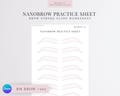BMBrow#105 Nanobrow Practice Worksheet | Editable Worksheet for SPMU Brow Trainers, Printable, Instant Download