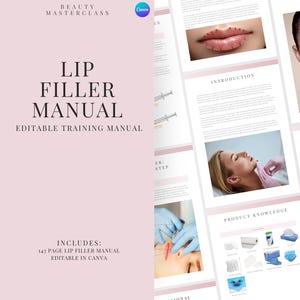 Lip Fillers Editable Training Manual - Russian Lip Injections Training Guide Classic Lip Filler Lip Augmentation Techniques Training Course