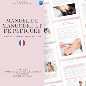 French Manicure & Pedicure Editable Training Manual - Editable Nail Course for Nail Technicians, Trainers, Beauty Academies