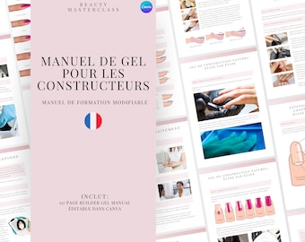 Podręcznik szkoleniowy "French Builder Gel Nail Editable" - Kurs "Naturalne nakładanie i modelowanie paznokci" dla techników paznokci i trenerów