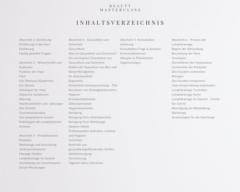 German Facial Lymphatic Drainage Training Manual Editable Lymphatic