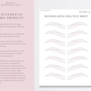 Microblading Practice Template.pdf Bmbrow#101 Microblading Practice Worksheet | Editable Worksheet for ...