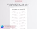 BMBrow#102 Nanobrow Practice Worksheet | Editable Worksheet for SPMU Brow Trainers, Printable, Instant Download