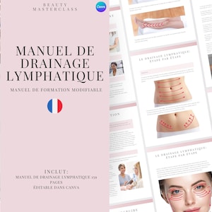 French Lymphatic Drainage Training Manual - Editable MLD Lymphatic Drainage Course eBook for Body Contouring Therapy