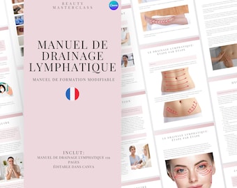 Podręcznik szkoleniowy drenażu limfatycznego po francusku – edytowalny e-book kursu drenażu limfatycznego MLD do terapii modelowania sylwetki