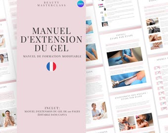 French UV Gel Nail Extensions Editable Training Manual - Editable Nail Course for Nail Technicians, Trainers, Beauty Academies