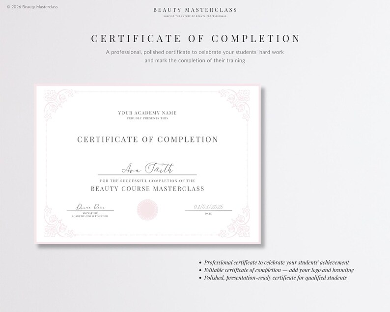 Microblading Training Bundle - Presentation, Training Manual, Theory Exam & Certificate for Beauty Academy Trainers bild 7