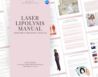 Laser Lipolysis Training Manual - Editable Course eBook for Laser Lipo Body Contouring Therapy