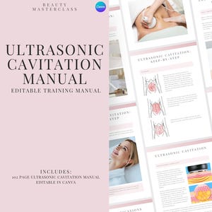Ultrasonic Fat Cavitation Training Manual - Editable Course eBook for Body Contouring Therapy
