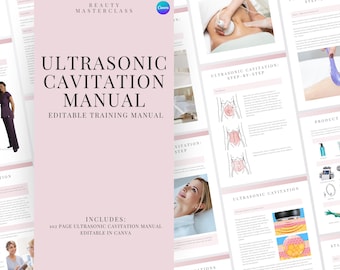 Ultrasonic Fat Cavitation Training Manual - Editable Course eBook for Body Contouring Therapy