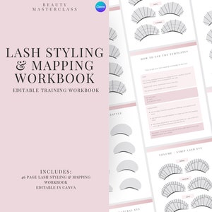 Lash Styling & Mapping Workbook | Eyelash Extension Training for Lash Styling and Mapping | Lash Mapping Practice .PDF