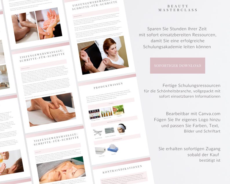 German Deep Tissue Massage Training Manual Editable Deep Tissue Massage