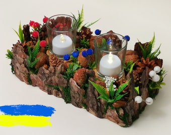 Ostara table decorative candle holder centerpiece