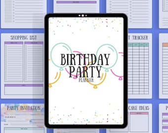 25+ Page Bundle Birthday Planner | Party Planner | Party Planner Printable | Birthday Party Planner for Kids | Printable Party PDF