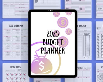 50+ Page Bundle 2025 Budget Planner | Finance Planner | Savings Tracker | Finance Tracker | Printable Budget Plan PNG, JPG, PDF