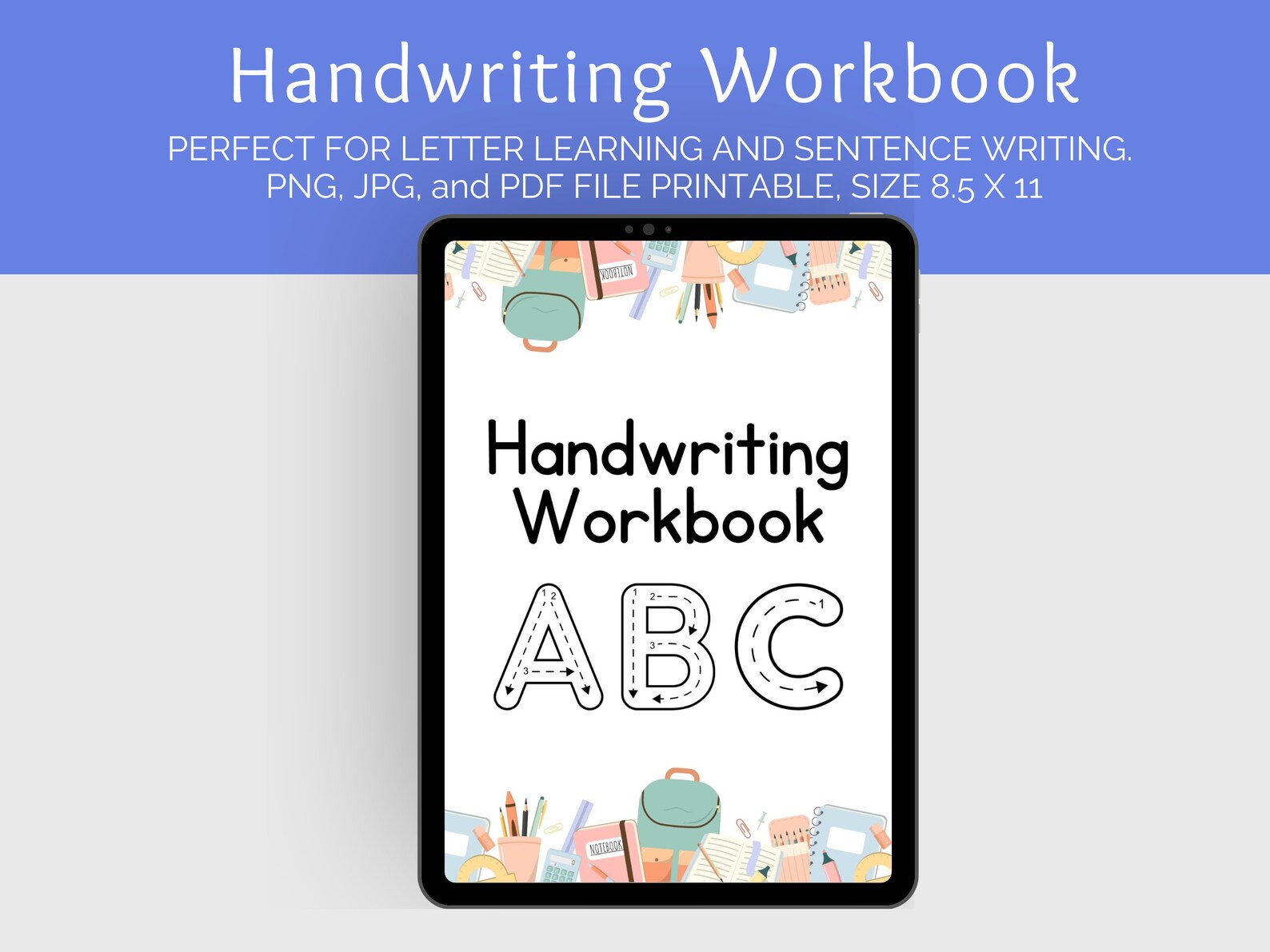 80+ Page Bundle Handwriting Workbook | Alphabet Trace and Write ...