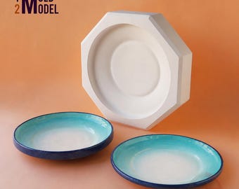 Plate Plaster Mold for Slip Casting, Casting Mold, Ceramic Mold - DC008
