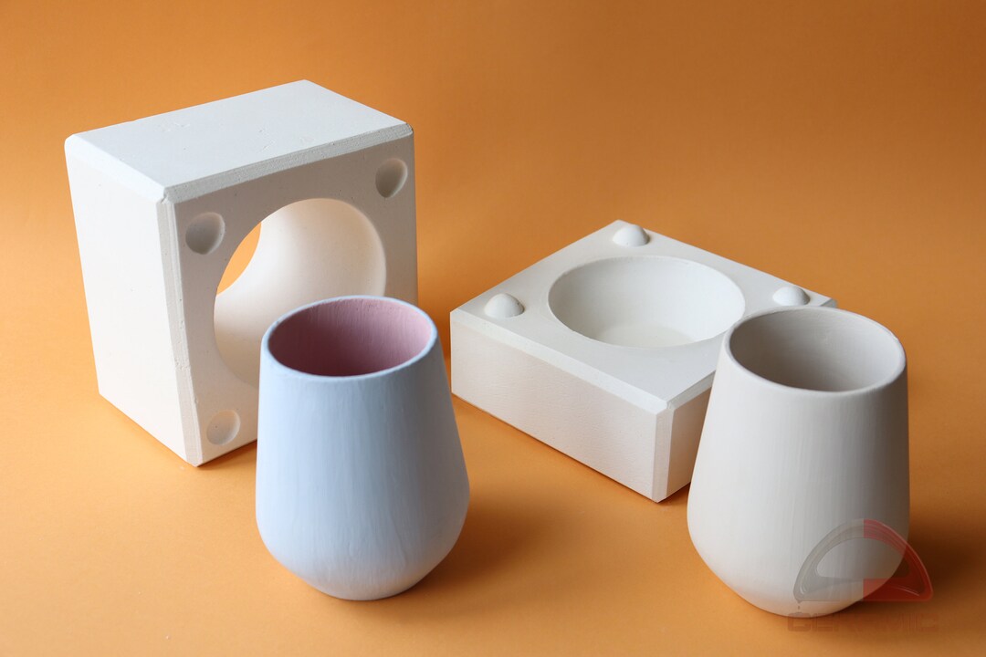 Handleless Cup Plaster Mold for Slip Casting, Casting Mold, Ceramic