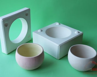 Handleless Cup Plaster Mold for Slip Casting, Casting Mold, Ceramic Mold - DC009