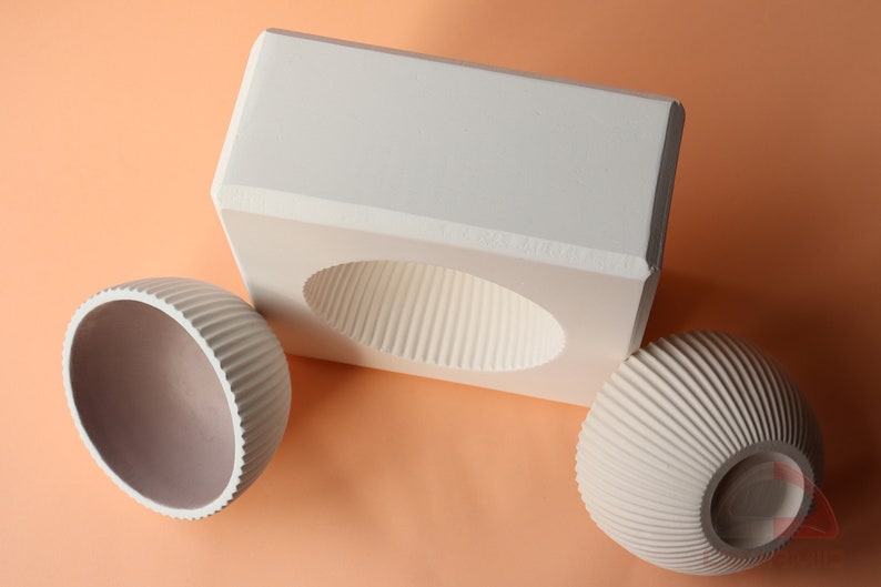 Bowl Plaster Mold in Vertical Stripes Shape for Slip Casting, Casting Mold, Ceramic Mold DC004 image 10