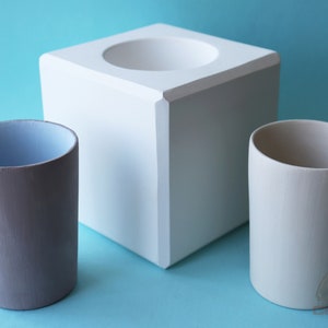 Handleless Cup Plaster Mold for Slip Casting, Casting Mold, Ceramic Mold - DC007
