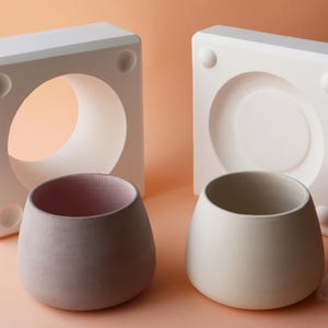 Handleless Cup Plaster Mold for Slip Casting, Casting Mold, Ceramic Mold - DC025