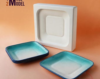 Plate Plaster Mold for Slip Casting, Casting Mold, Ceramic Mold - DC015