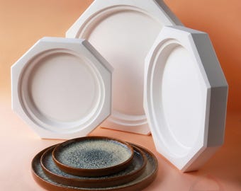 Slip Casting Plaster Molds for Small, Medium, Large Plate (DC033, DC034, DC035)