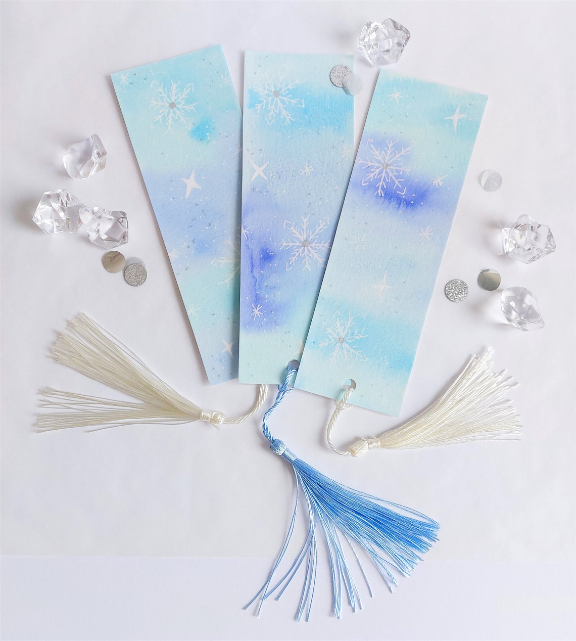 Hangemachtes Winter Aquarell Lesezeichen Geschenkidee und | Etsy