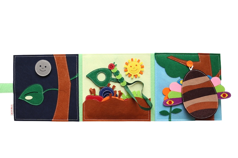 Quiet Book Hungry Caterpillar Montessori toys for toddlers zdjęcie 2