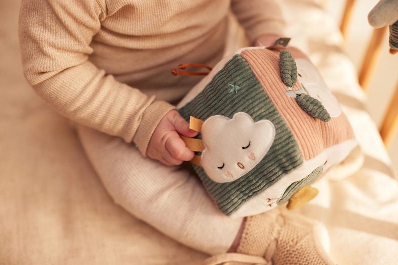 Personalized Baby Activity Cube, Fabric Sensory Cube, Activity Cube, On ...