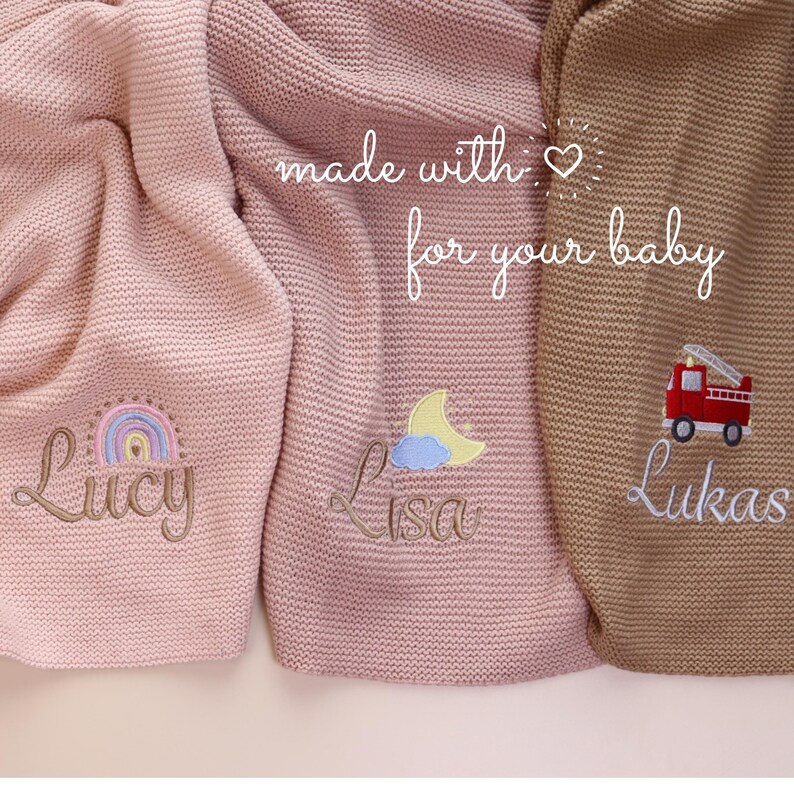 Baby Blanket Name Baptism Gift Personalizedbaby Gift Birthpersonalized