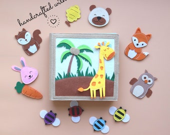 Quiet Book Forest Animals - 6 pages/ Montessori Toys/ Activity book