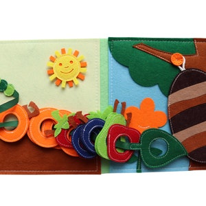 Quiet Book Hungry Caterpillar Montessori toys for toddlers zdjęcie 7