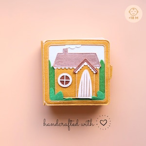 Cadeau personnalisé enfants, Livre tranquille Ma maison, Livre occupé comme cadeau de bébé, Noël, cadeau d'anniversaire, jouet Montessori
