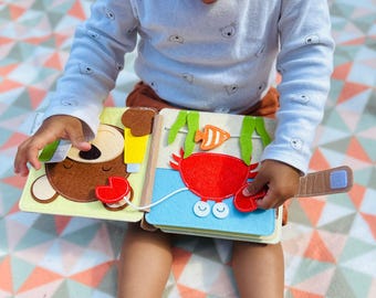 Personalized Mini Quiet Book Lion|Gift for Baby and Toddlers|Montessori Toy|Busy Book Christmas Gift|Birthday Gift
