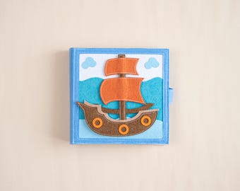 Personalized Quiet Book Ocean life/ 6 pages/ Handmade children book/ Montessori toys/ Sensory toys/Activity book