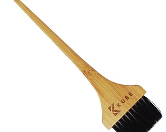 Kobe Hair Dye Brush Wide Professional Hairdresser Colour Tint Bleach Application Brush made from sustainable Bamboo Ideal for salon or home.