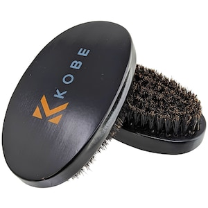 Kobe Military Grooming Kit Dark Wood, Set of 2 Brushes, the Ideal Hair and Beard Set for Men.