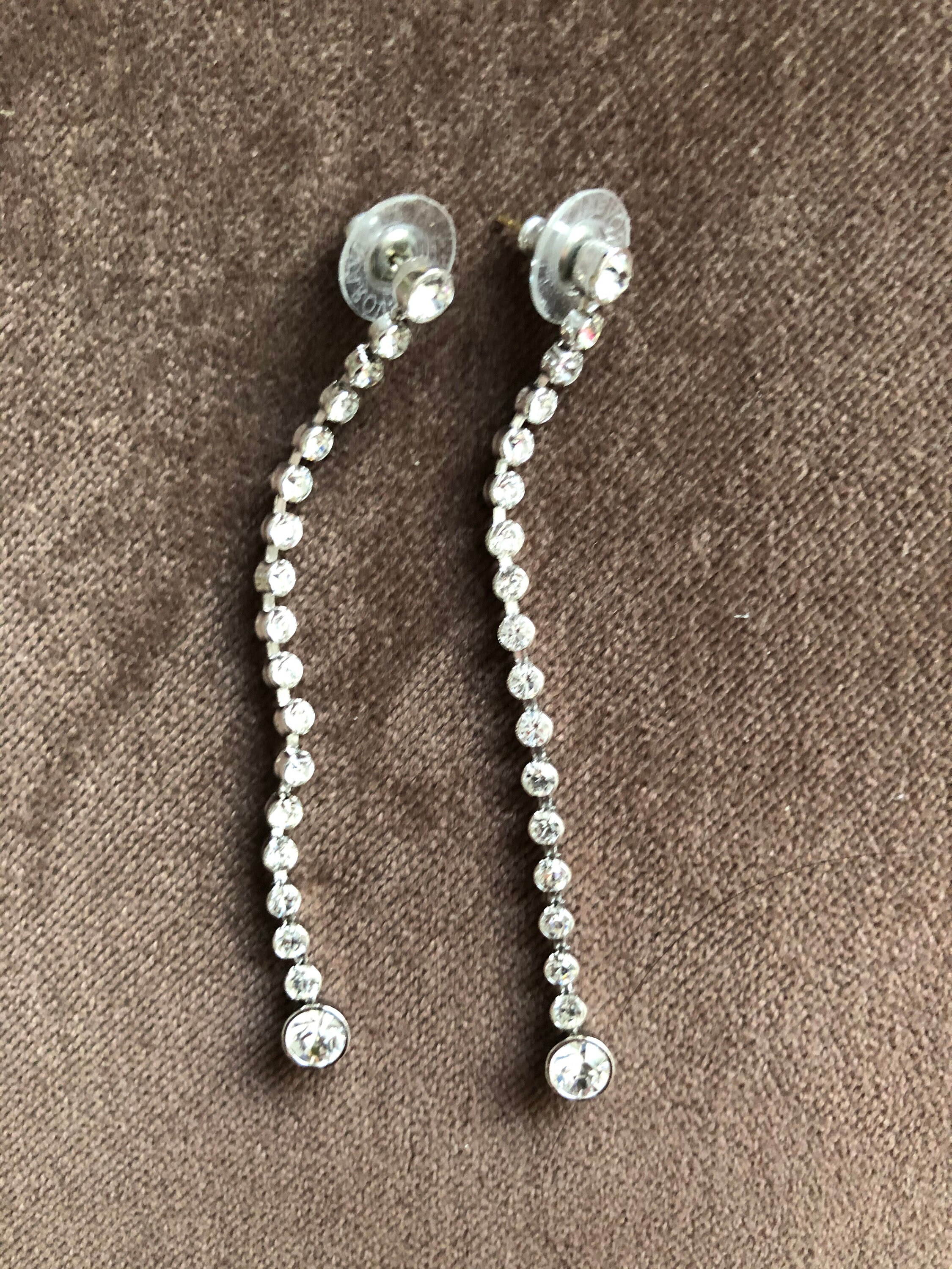 Vintage drop and dangle diamond string earring set Etsy