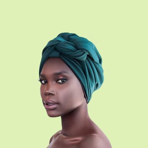 Satin Lined Turban Vintage Turban Vintage Hat Pretied Headwrap Pretied Turban Satin Lined Head Wrap