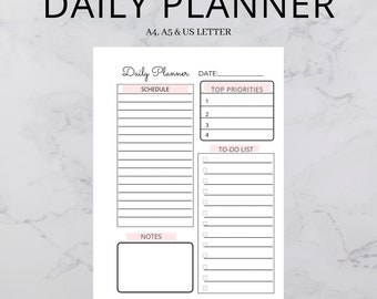 Daily To-do List Printable Daily Planner Instant Download - Etsy