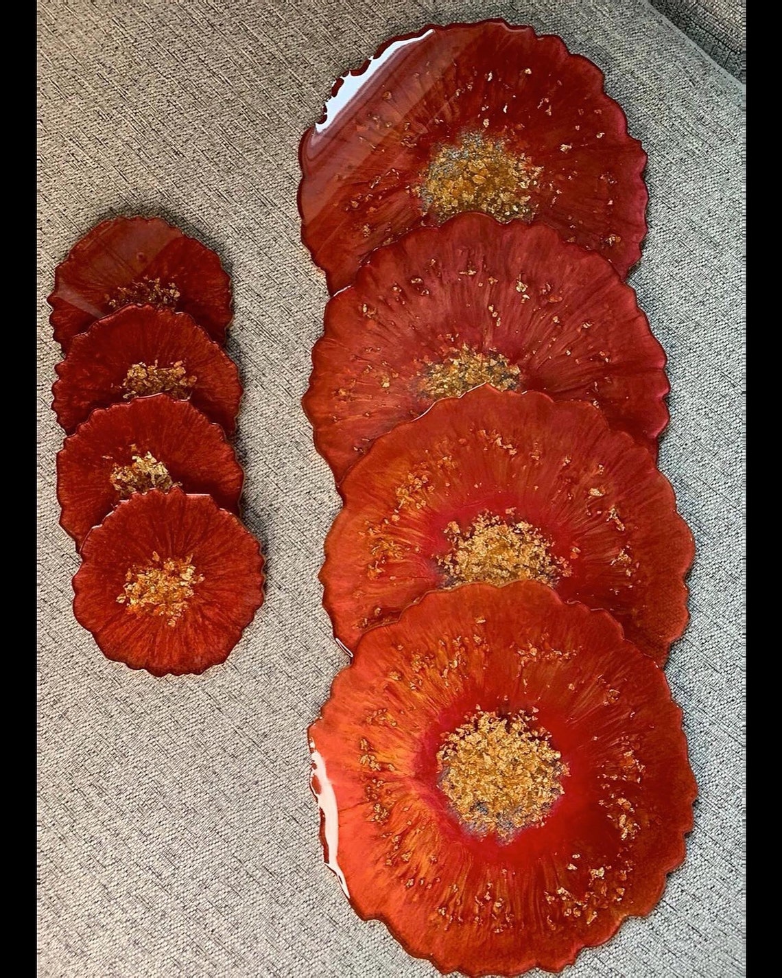 Resin placemats and coasters Etsy