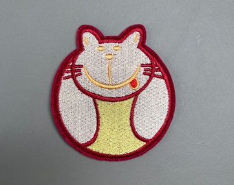 Cat embroidery patch - patches, knee patches, iron-on patches, sewing, children's patches, iron-on patches, animal motif, embroidery motif
