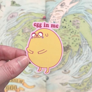 egg in me vinyl sticker | jake | AT | cute stickers | laptop decals