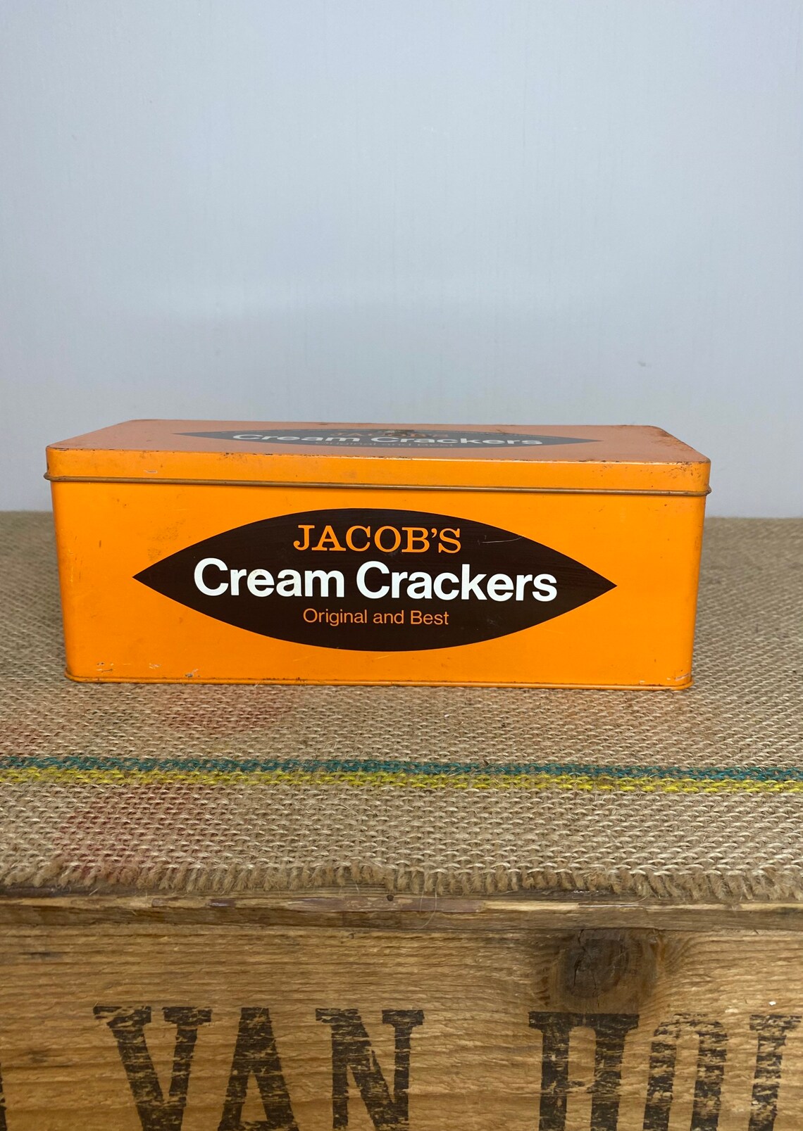 Vintage Jacobs Cream Crackers Tin Etsy