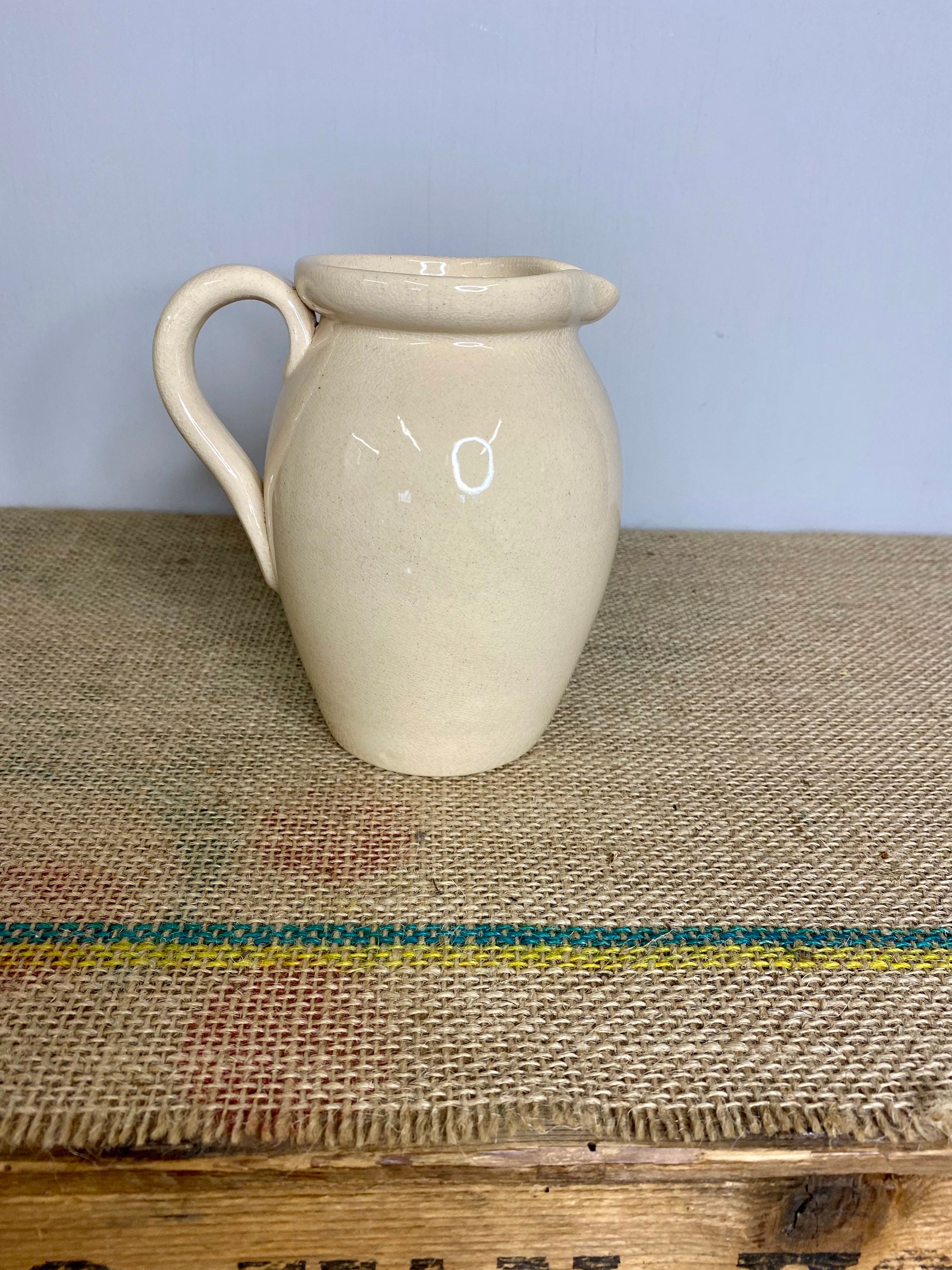 Vintage Glazed Pottery Jug Etsy UK