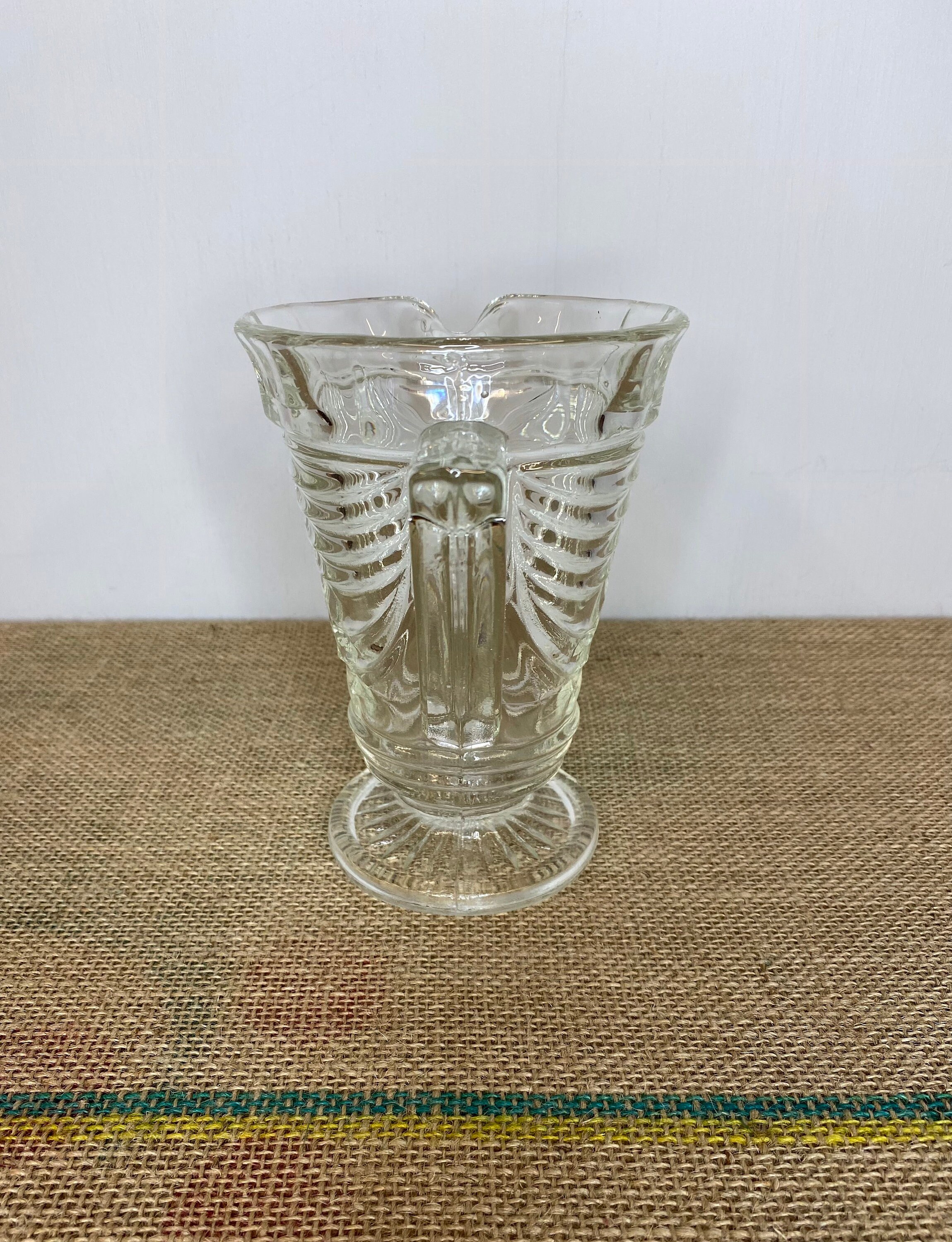 Vintage Sowerby Art Deco Glass Jug Etsy UK