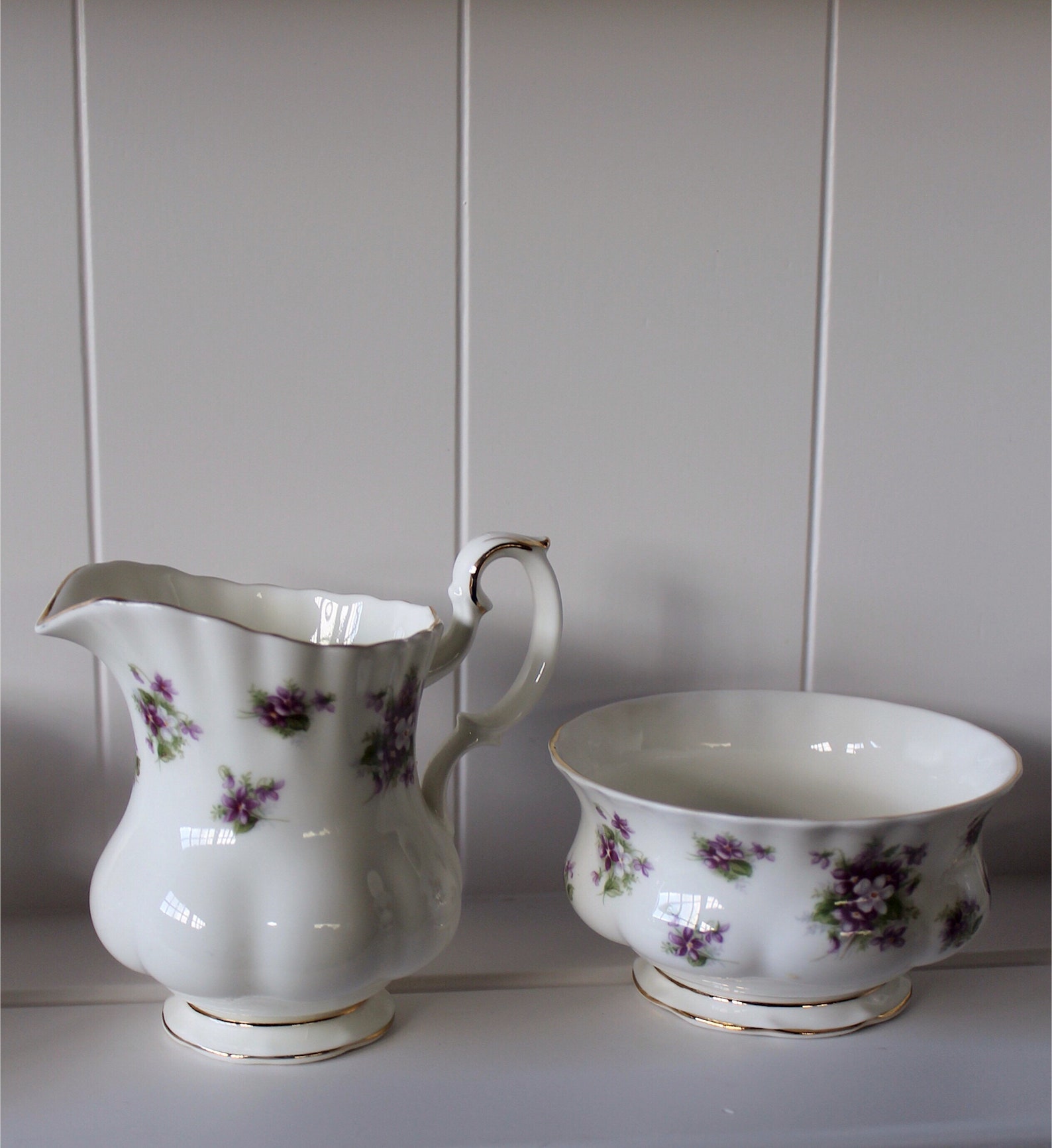 Royal Albert Sweet Violets China Tea Set Etsy